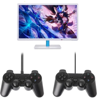 

Single Vibration Dual Joystick Gamepad Wired USB Game Controller For PC Laptop