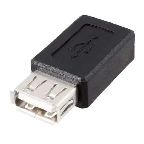 Черный USB 2,0 Тип A Женский к Micro USB B Женский адаптер штекерные Конвертеры