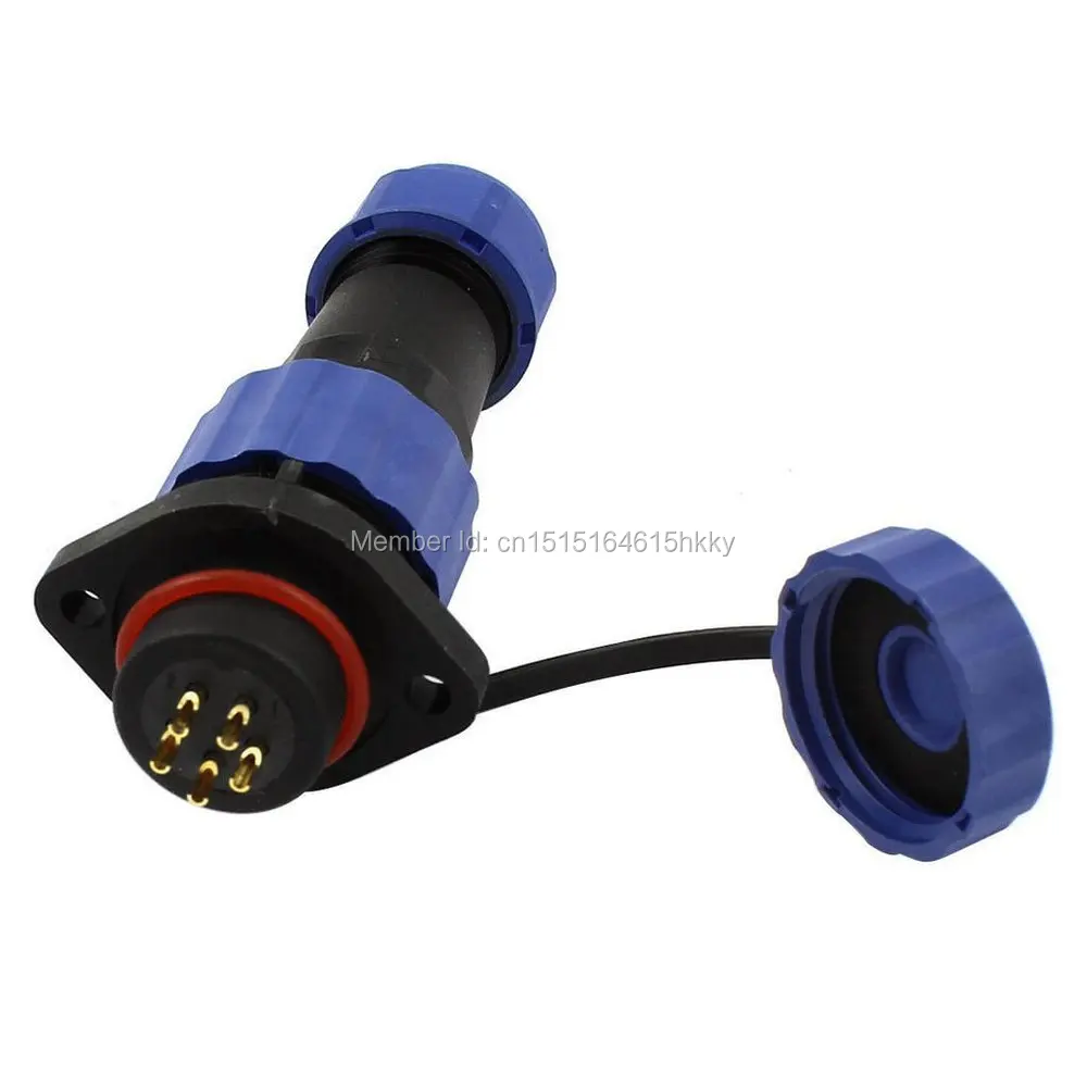 

SD16 16mm 5 Pin Flange Waterproof Aviation Connector Plug Socket Straight IP68