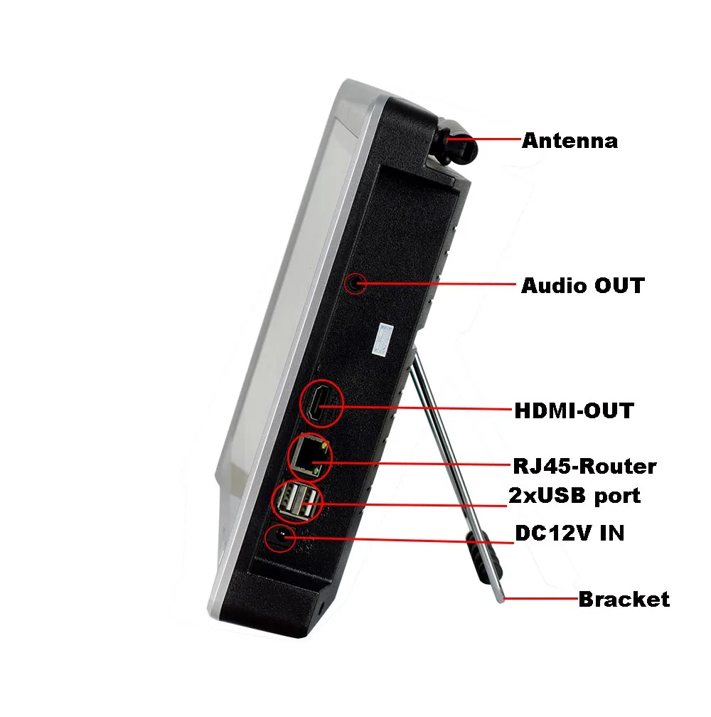 Аудио 4CH 1080 P беспроводные наборы NVR 12,1 'ЖК-дисплей HD 4X2 Мп наружная ip-камера безопасности Встроенный микрофон аудио видео запись
