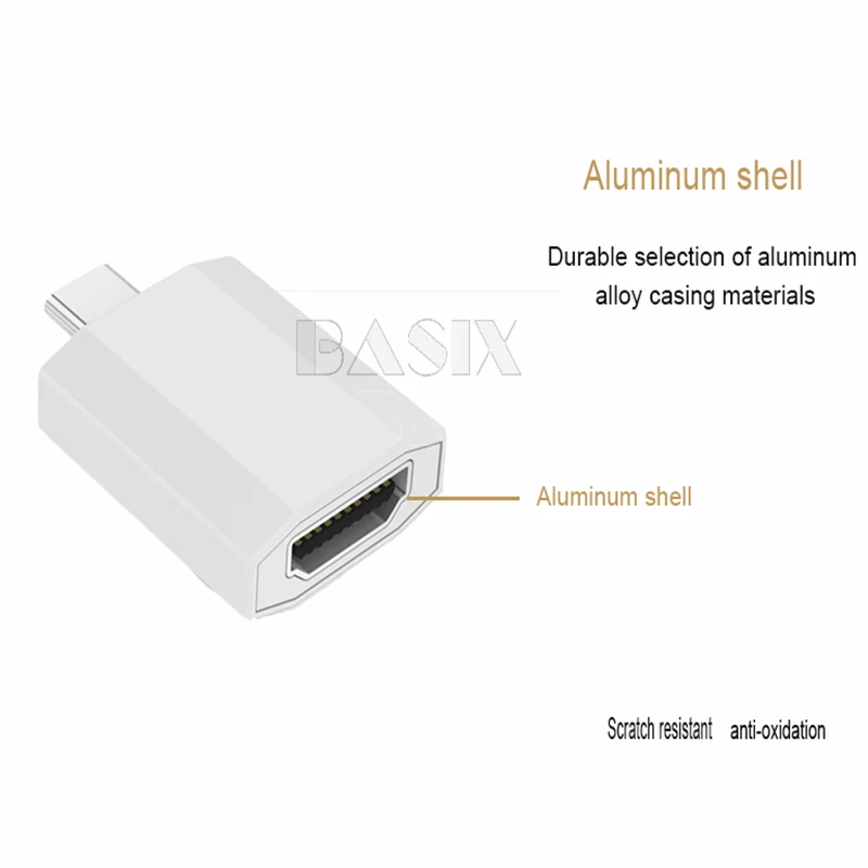 Basix USB C к HDMI 4 K адаптер Тип C до hdmi-кабель, адаптер для huawei Коврики 20 MacBook Pro 2018 Pro Galaxy S9 HDMI USB-C концентратора