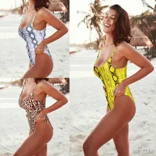 Женский купальник с леопардовым принтом Монокини пуш-ап пляжный бразильский купальник с тигровыми полосками Женская пляжная одежда комплект бикини цельный купальник для плавания