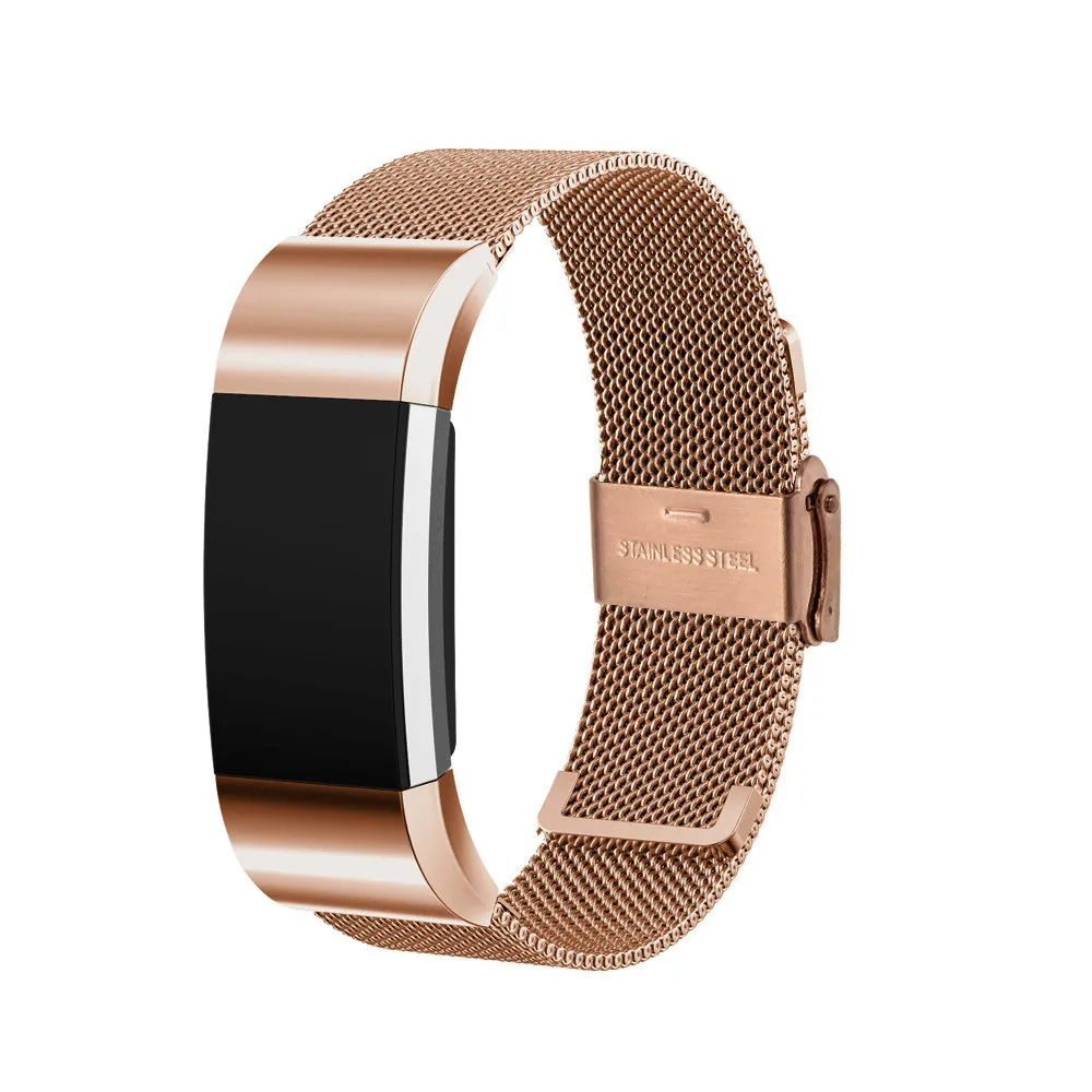HIPERDEAL Миланская нержавеющая сталь Quick Release часы ремешок для Fitbit Charge 2