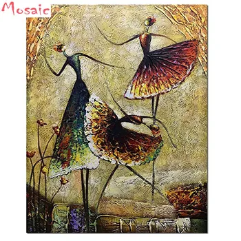 

DIY Full Diamond Embroidery Ballet Dancer Girl Diamond Cross Embroidery Square Diamond Mosaic Diamond Painting Christmas gift