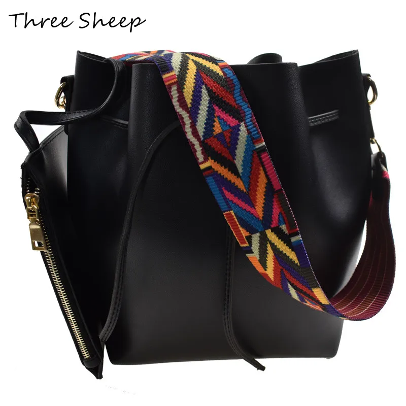 bag with colorful strap
