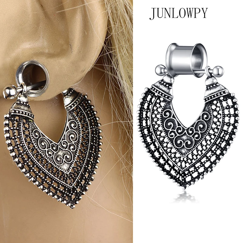 

JUNLOWPY Woman Dangle Ear Gauges Plugs And Tunnels Earrings Plug Piercing Kit Expabnder Stretchers Gauges For Ears 00g Tunnel