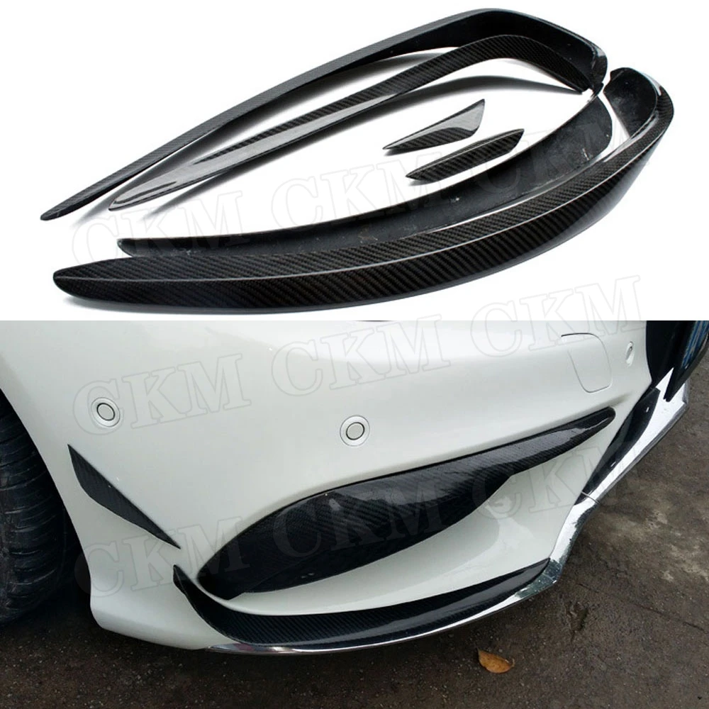 

Carbon Fiber Front Fog Lamp Air Knife Trim Splitter Decoration Strips for Benz W207 C207 Coupe E200 E260 E300 2 Door 2014 - 2016