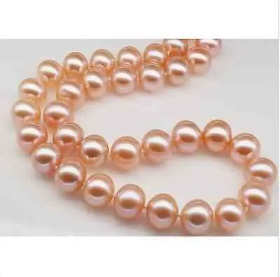 

Wholesale FREE SHIPPING > CHARMING AAA+10-11MM SOUTH SEA GENUINE PINK PERFECT PEARL NECKLACE 18 "14KGP