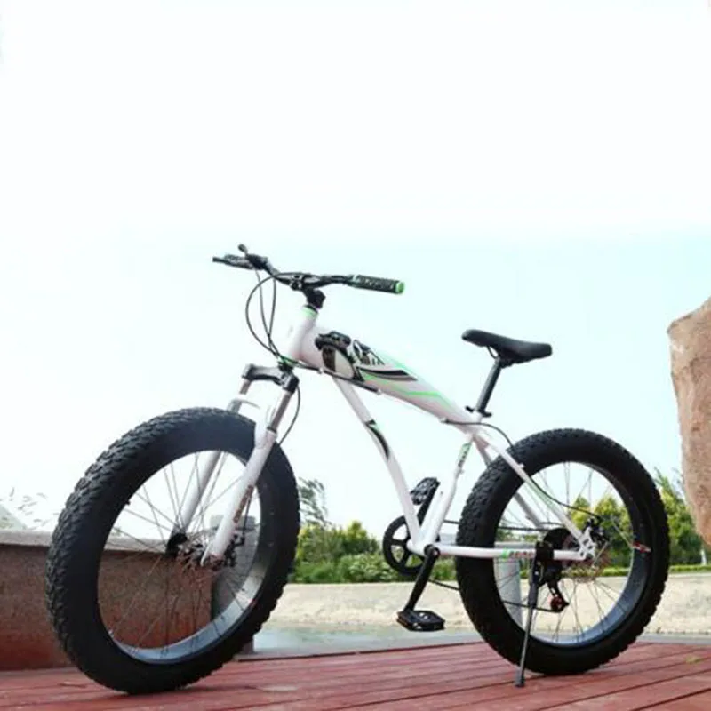 

24 26-inch Snow Bike Two-disc Brake 4.0 Tires Beach Mountain Bike Bicicleta Road Bike Carbon Fiber Frame