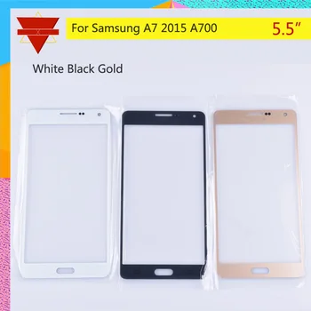 

10Pcs/lot For Samsung Galaxy A7 2015 A700 A7000 A700H A700F A700FD Touch Screen Front Panel Glass Lens Front Outer LCD