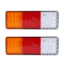 VODOOL 2PCS 12V 70LEDS Trailer Truck LED Tail Light Lamp Yacht Car-Trailer Taillight Truck Reversing Running Brake Turn Lights