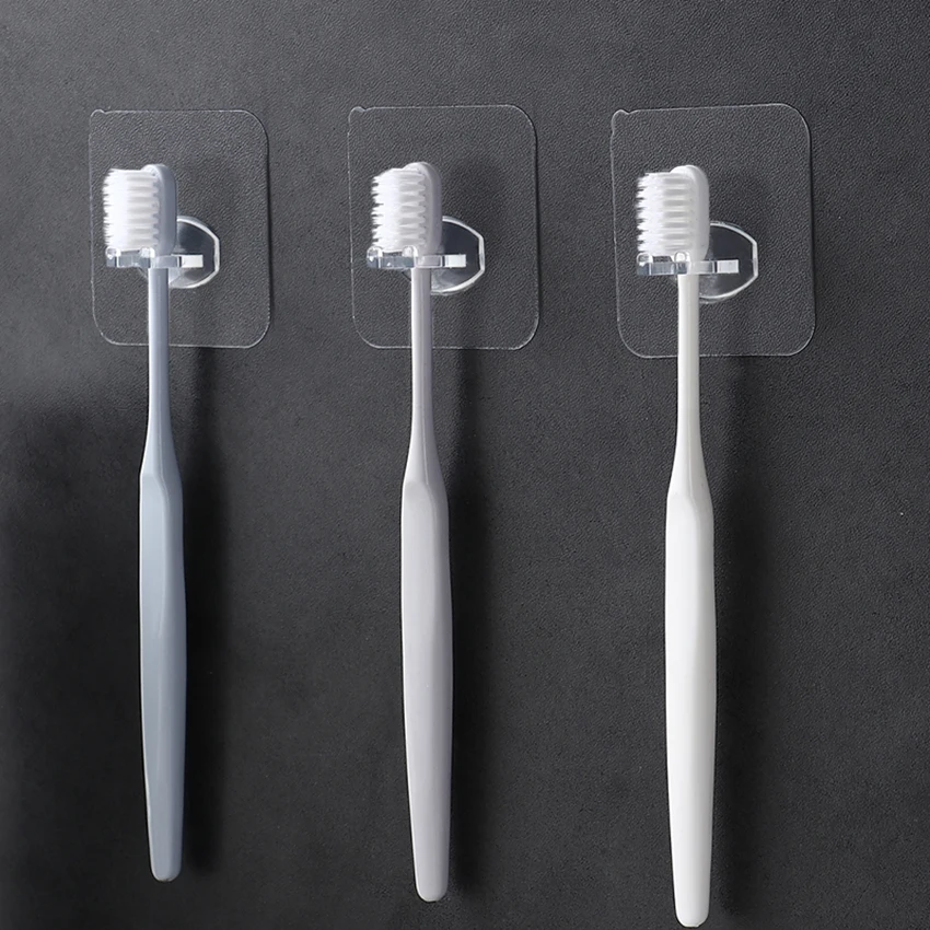 3 шт./партия прозрачный дырокол-крючок, бесплатная доставка пластиковый держатель для зубных щеток самоклеющиеся крючки для крепления на