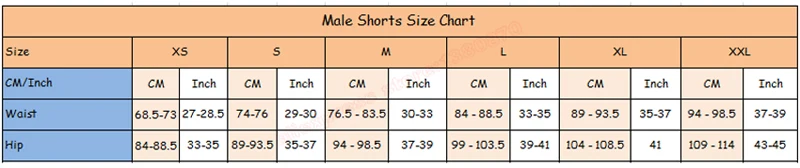 male shorts