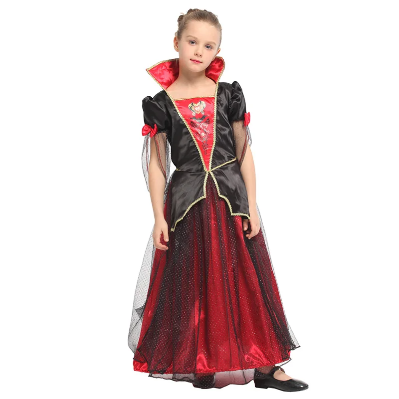 

Halloween Fantasia Vampire Costume for Girls Kids Children Carnival Night Party Kigurumi Vampire Role Cosplay Fancy Dress Up