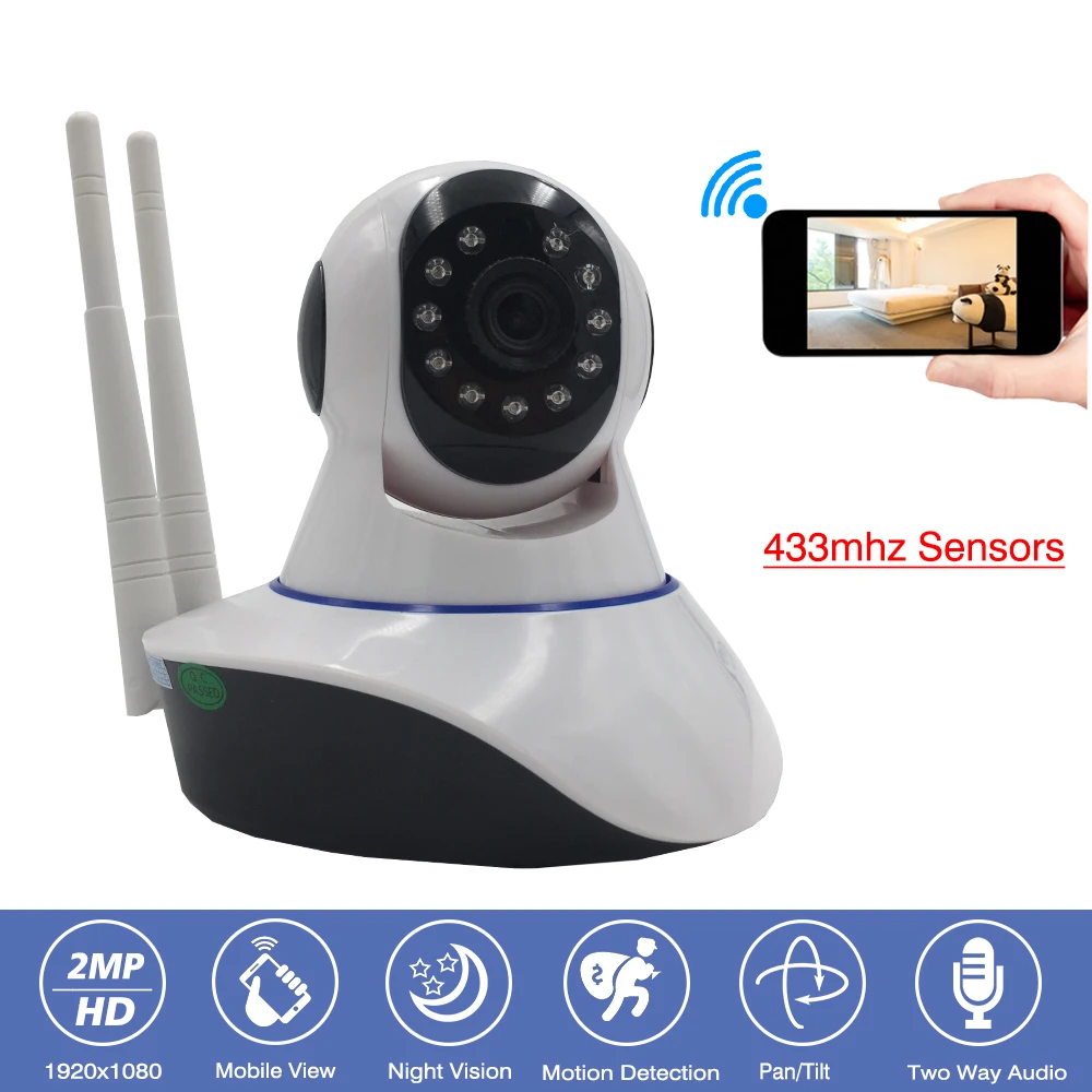CCTV видеонаблюдения 2MP HD 1080 P Беспроводная ip камера с ИК ночным видением