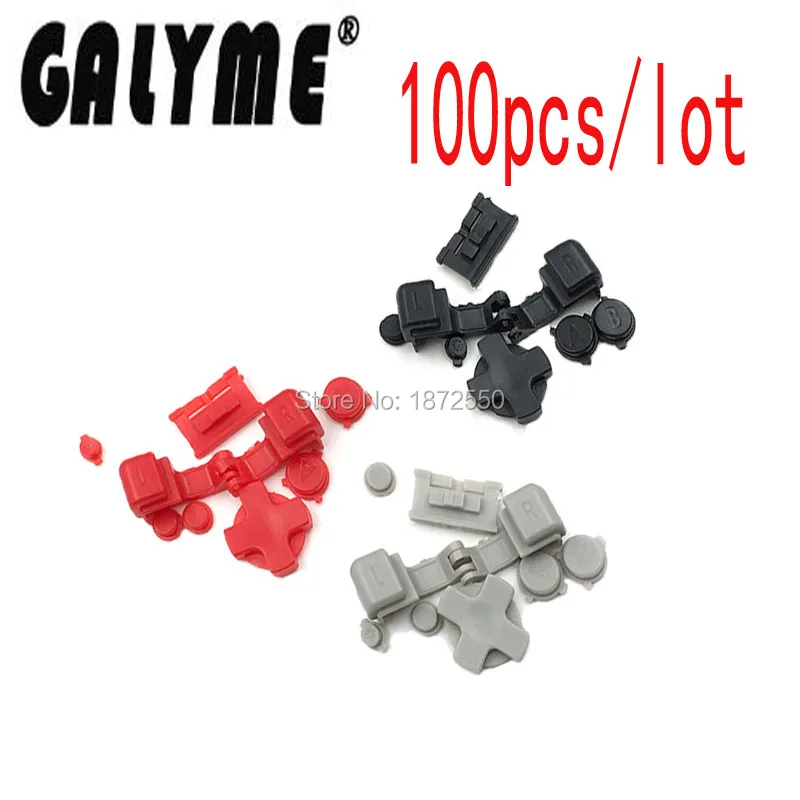 Запасные кнопки LR AB D 100 шт./лот детали для кнопок GameboyAdvance SP GBASP GBO DMG GBP цветной