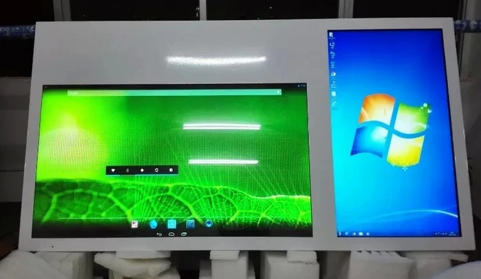 Двойной экран 42 55 дюймов Android 4.4.4 четырехъядерный Wi Fi ЖК tft HDMI рекламный плеер для
