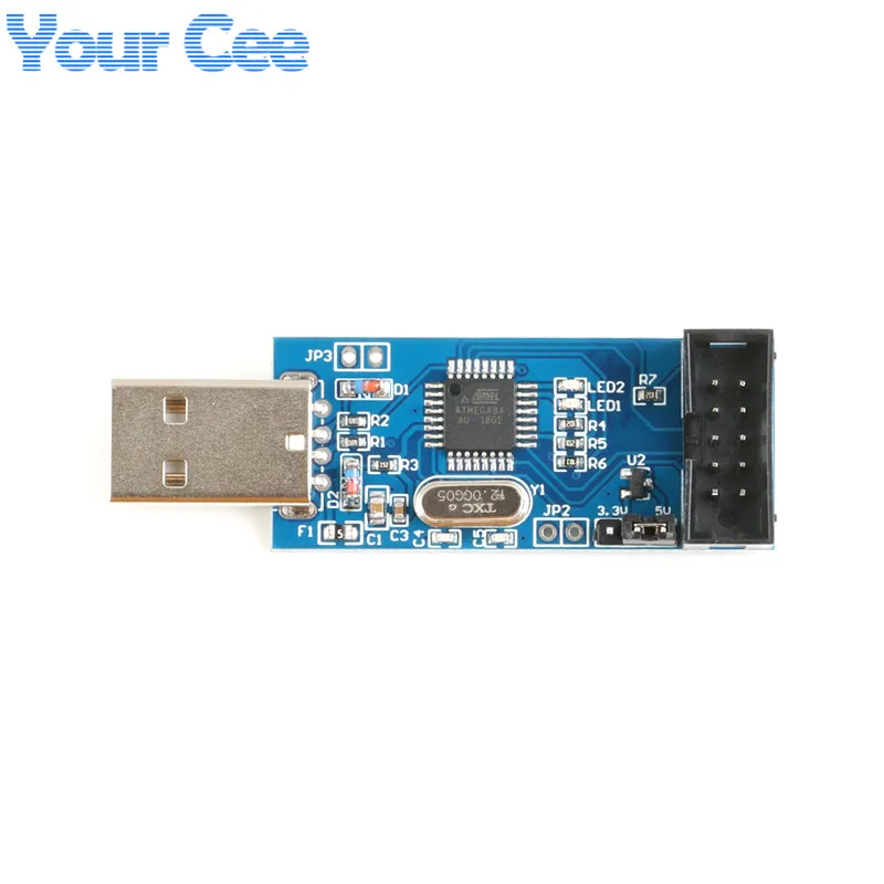 10Pin To 6 Pin Adapter Board USBASP USBISP 51 52 AVR Programmer USB ISP ASP Downloader ATMEGA8 Download Cable Support Win7 64 (7)