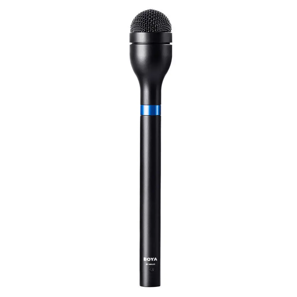 

BOYA BY-HM100 Omni-Directional Handheld Dynamic Microphone for ENG Interview XLR Output Connector Durable aluminum alloy body
