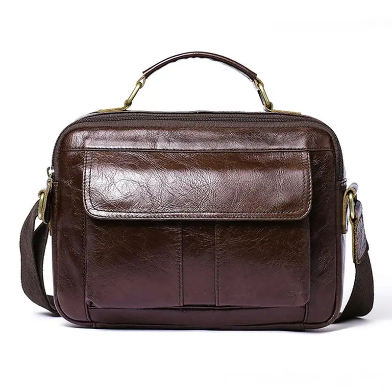 Men Shoulder Messenger Bag Male Leather Crossbody Bags Man Travel Briefcase New