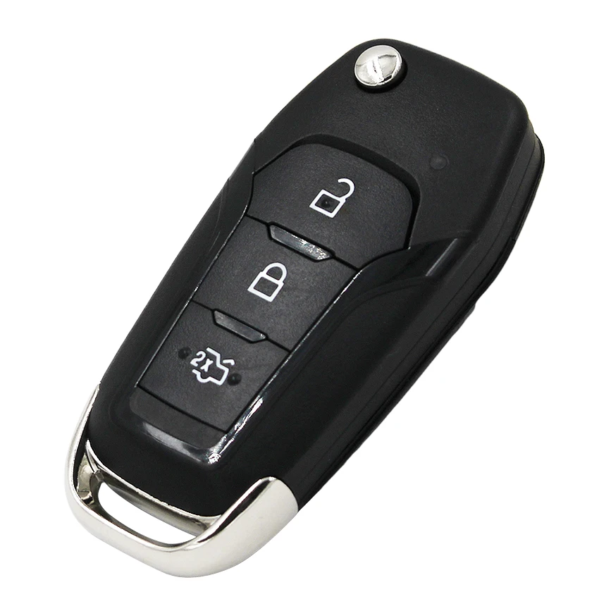 3 Button Folding Flip Remote Smart Car Key FSK 434MHz ID49 Chip HU101 Uncut Blade For Ford Escort New Mondeo