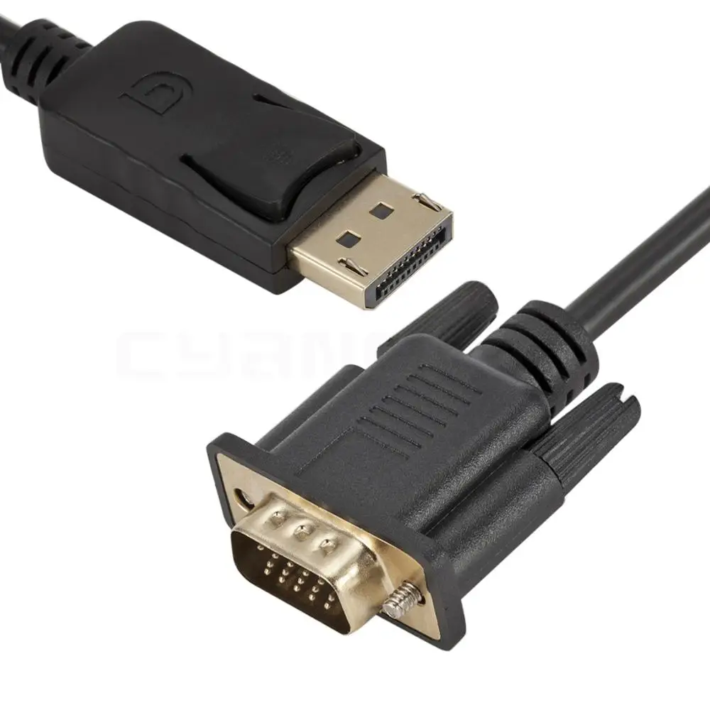 Video Cable Displayport DP to VGA Cable 1.8M Male-Male Convert Transmits HD Video Adapter for TV Monitor Projector Support 1080P Video Cable Displayport DP to VGA Cable 1.8M Male-Male Convert Transmits HD Video Adapter for TV Monitor Projector Support 1080P