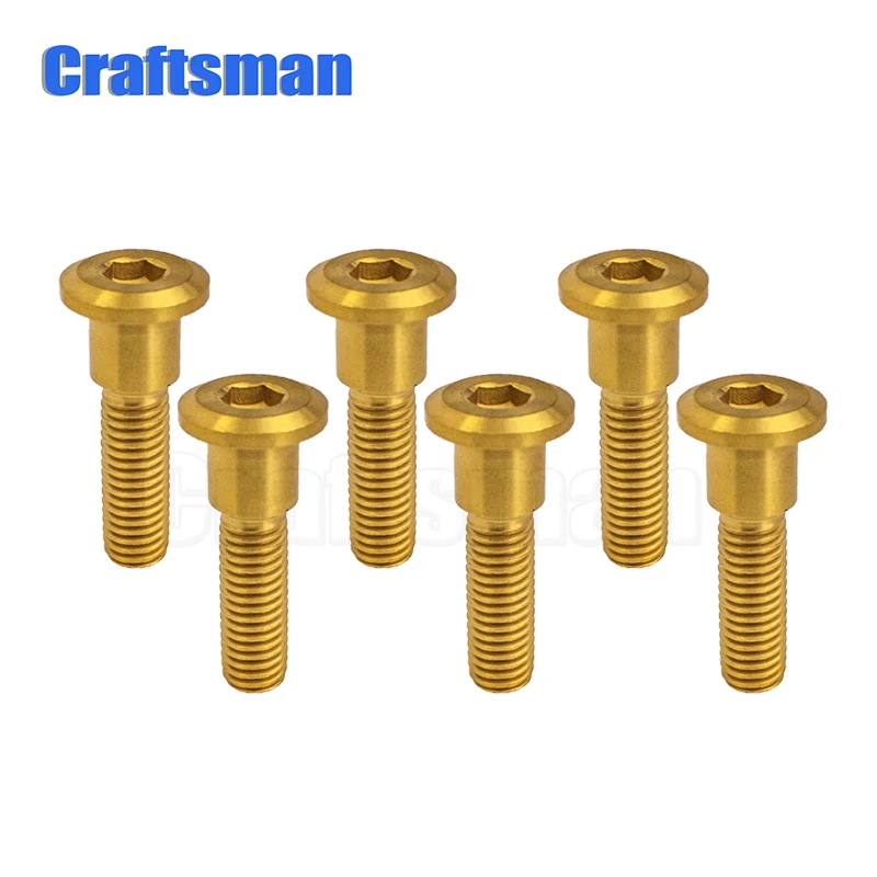 New 4pcs M8 x 20//25//30//40mm Motorcycle Disc Brake Titanium Screws Bolts Gold