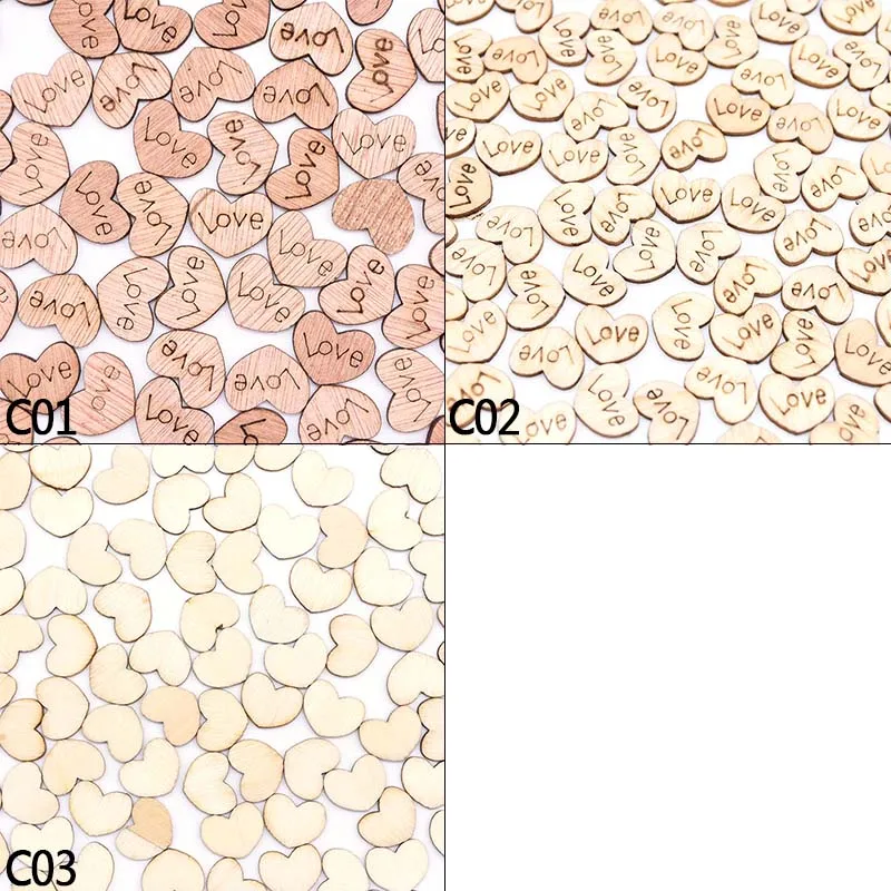 100 шт мини-украшение для стола в форме сердца в деревенском стиле, деревянные конфетти, деревянные настольные разбросы, свадебные украшения, пуговицы, принадлежности для рукоделия
