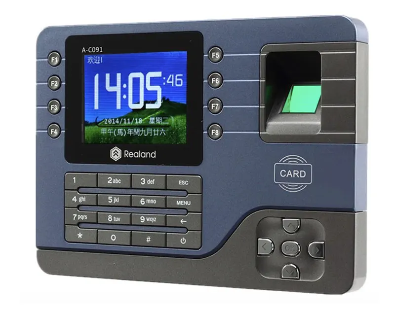 3,2 дюймов TCP/IP/биометрический отпечаток USB считыватель времени часы рекордер посещаемость пальца работник машина Realand EM карта A-C091