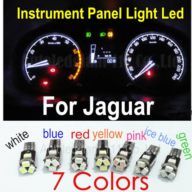 Upgrade Car T5 286 Wedge LED 7 Colors Dashboard Light Bulb Replacement