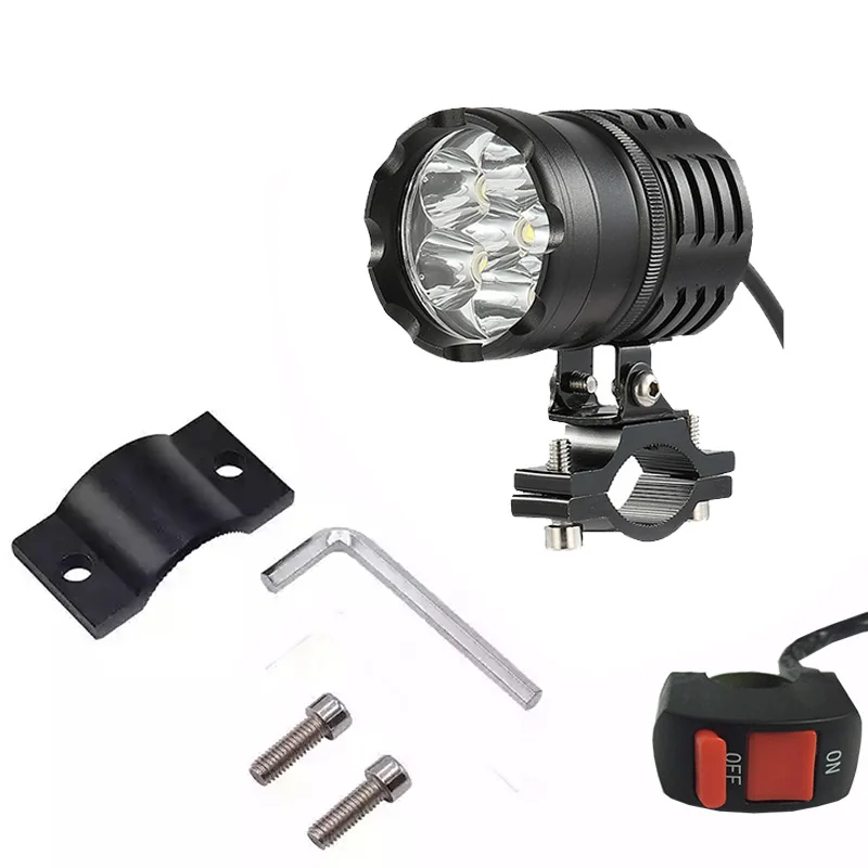 Best Newest 2PCS 60W Motorcycle headlights auxiliary lamp led motorbike spotlight accessories 12V Moto spot head lights