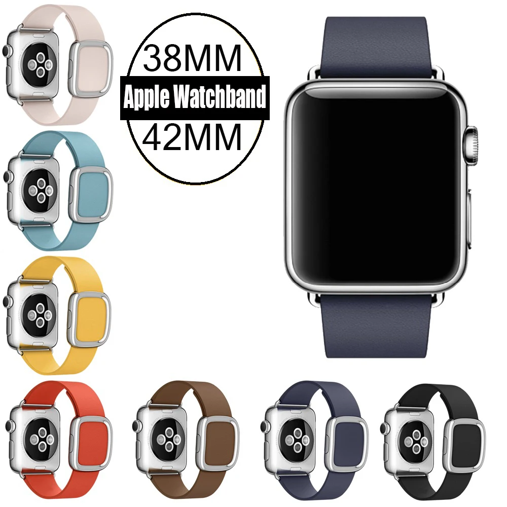 For Apple Watch Band Modern Buckle Band for iWatch bracelet 38MM 42MM Smooth Granada leather with