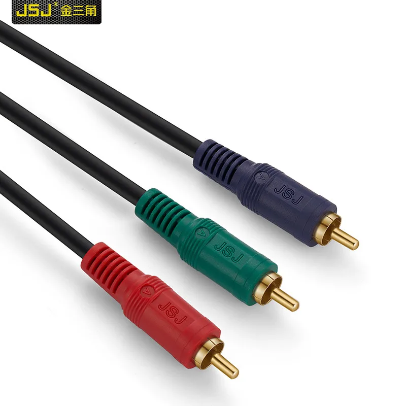 Hd video cable tv component cable component cable three color 3rca