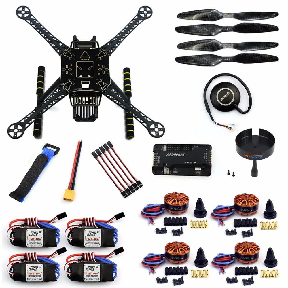 DIY S600 4 Axis Unassembled Quadcopter Kit GPS Racer Drone APM 2.8