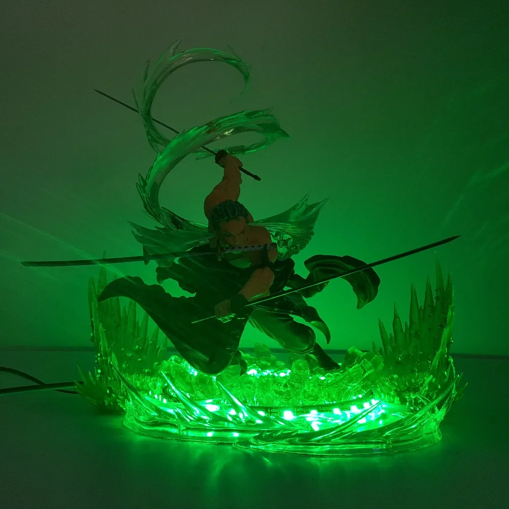 Luzes da Noite Peça de Controle Lampara Peça Zoro Sanzen Sekai Três Mil Mundos Led Remoto Cor Mudando Anime Lâmpada Uma 2 Luzes noturnas