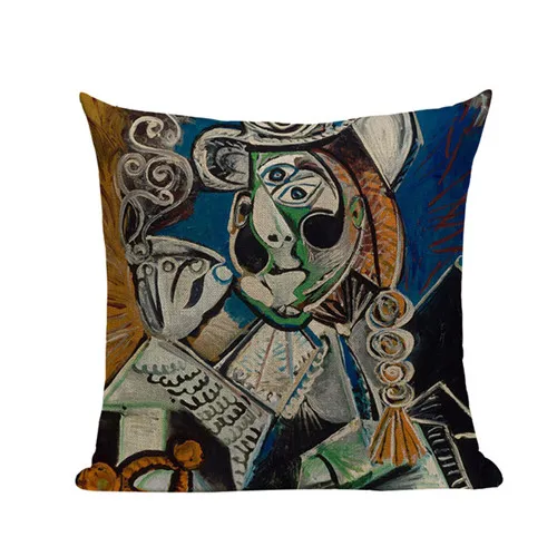 Пабло знаменитый Пикассо картины подушки Чехлы Звездная ночь сюрреалистичность абстрактное искусство бежевый чехол для подушки льняной Наволочки Чехол - Цвет: 15