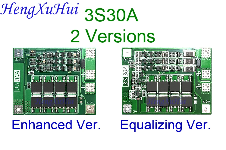 

3S30A Lithium Power Battery Protection Board Drive Drill Motor 11.1V 12.6V PCB Board (Equalized Charging Optional)