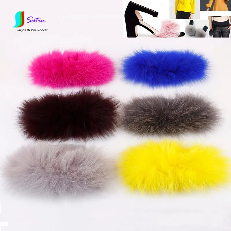 

Fur Collar,Hat,Shoe Edge Decoration Material Colorful Self-adhesive Fox Fur Patch,Fox Fur Band S0247L
