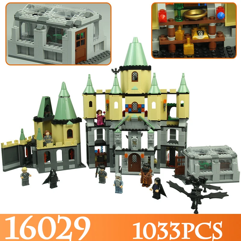 

Magic Movie 16029 1033pcs Hogwarts Castle Building Blocks Kit Assembly Bricks Figure Toys Compatible 5378 LegoINGLYS For Kid