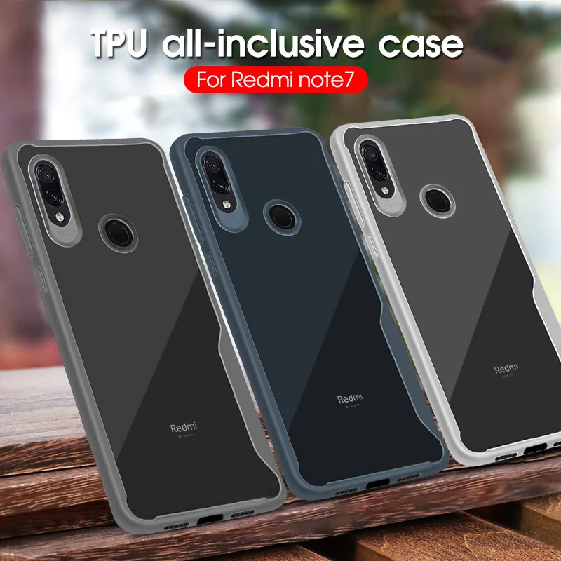 Прозрачный Силиконовый ТПУ чехол для телефона Xiaomi Redmi 7 6 Pro Мягкий Новый Модный 5