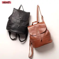 BJYL из натуральной кожи Для женщин сумка 2018 новый корейский вариант Простой мягкая кожаная женская сумка женские небольшие рюкзаки