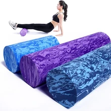 Йога блок и ролик EVA камуфляж Фитнес Поролоновый валик для занятий пилатесом мышц тела выпуск упражнения мышечную боль выпуск 30/45/60 см