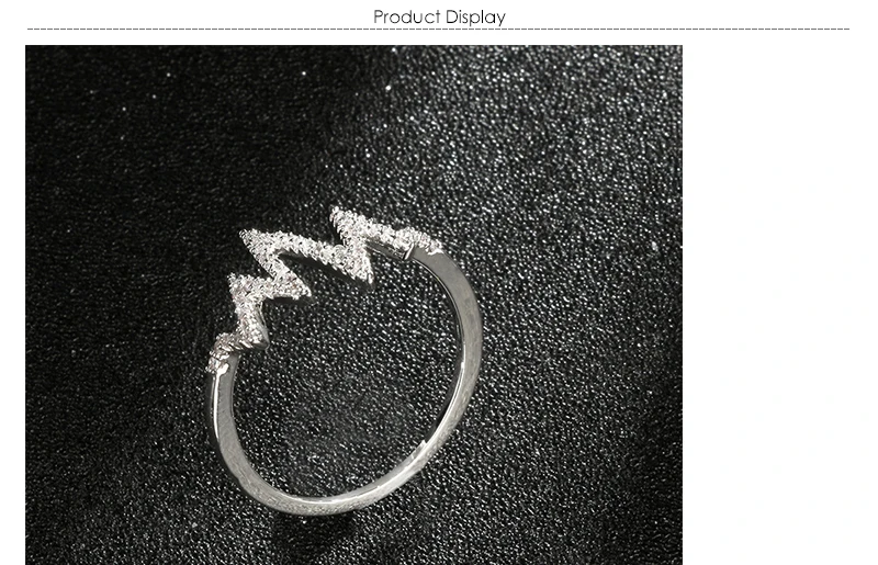 AYAYOO Silver Color Wedding Jewelry Rings for Women Engagement Cubic Zirconia Geometric Ring Female Christmas Gift  (1)