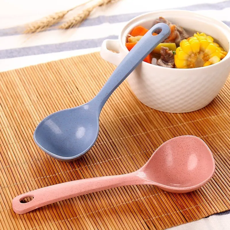 S/M Eco friendly Wheat Stem Soup Ladle House Use Kitchen Useful Tool
