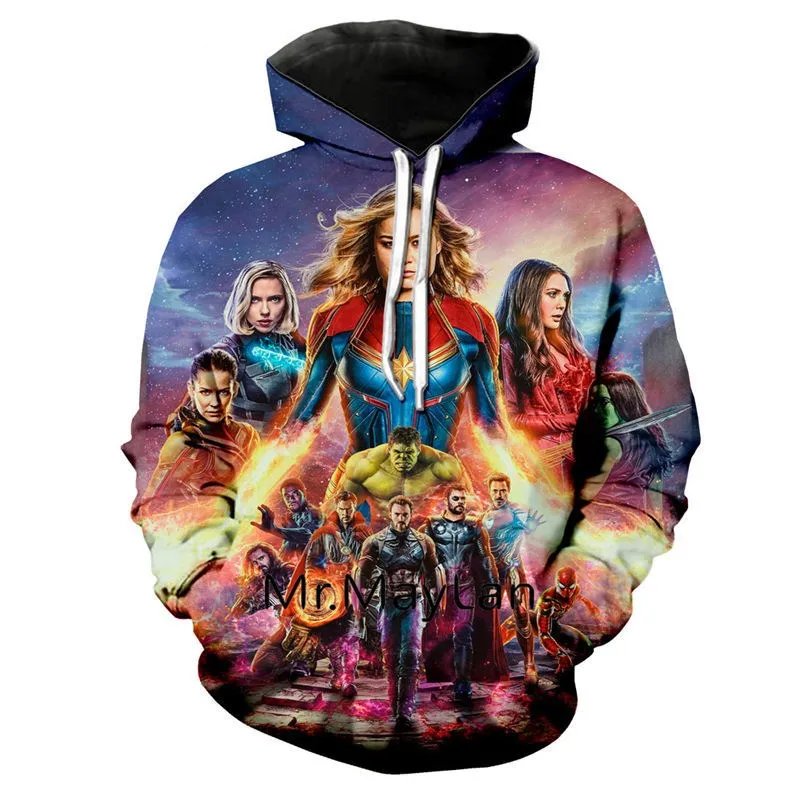 

Marvel 3D Printed Hoodies Carol Danvers Captain Marvel Costumes Sweatshirts Tracksuit Casual Hooded Jacket Clothing Hoodie