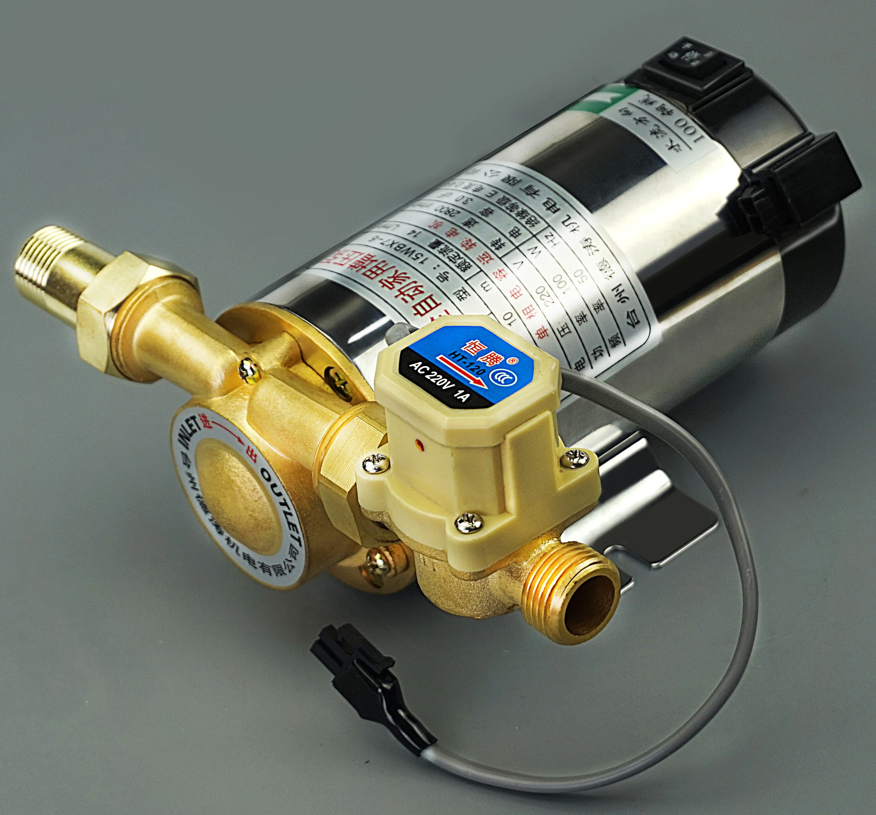 

150W Household Automatic Booster Pump Gas Water Heater Solar Water Pressure Pump with Outlet 3/4"