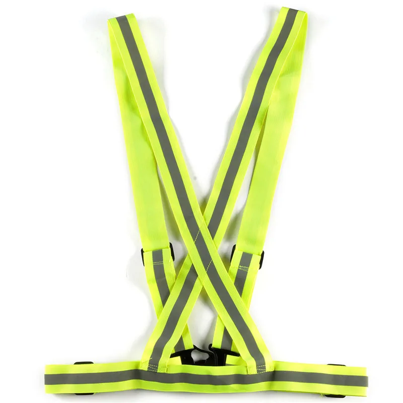 Spandex Unisex Adjustable Safety Reflective Bicycle Bike Cycling Yellow