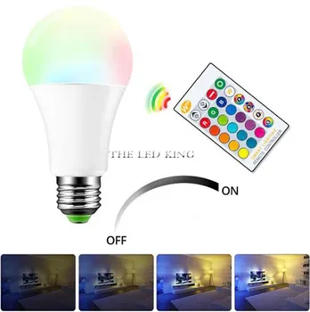 

E27 LED 16 Color Changing RGB Magic Led Bulb 5/10/15W 85-265V RGB Led Lamp Spotlight + IR Remote Control LED Bulbs For Home