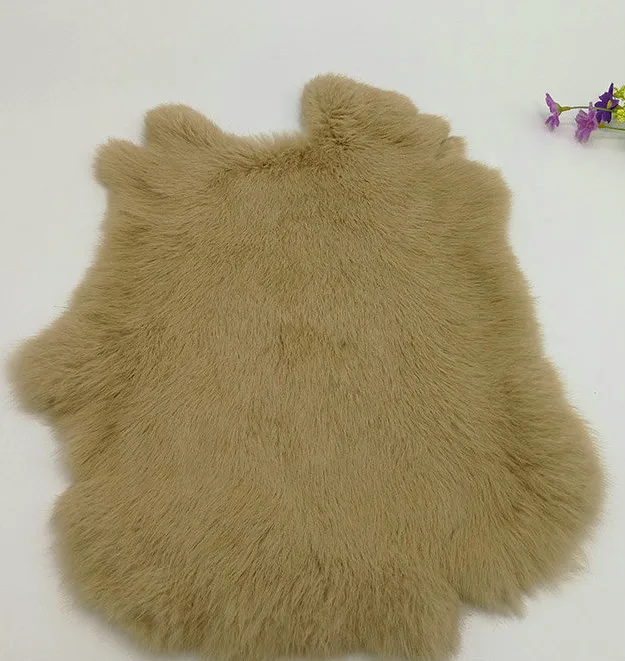 

Natural Soft Hare Rabbit Skin Rabbit Fur Pelt Pelts For Shoe Garment Bag Animal Fur Material leather craft