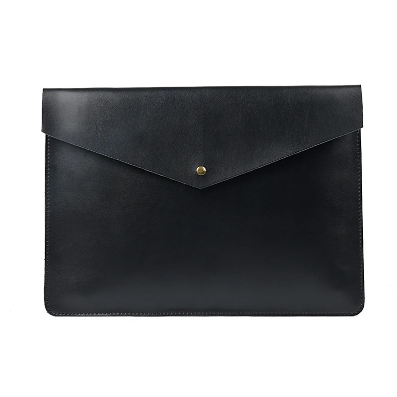 Cena A4 teczka na dokumenty skóra naturalna folder dla torba na dokumenty przypadku z klamrą do przechowywania papieru Office School zgłoszenia dostaw